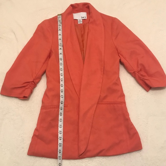 Bar III Orange Open Blazer.  Size Small - Picture 5 of 8